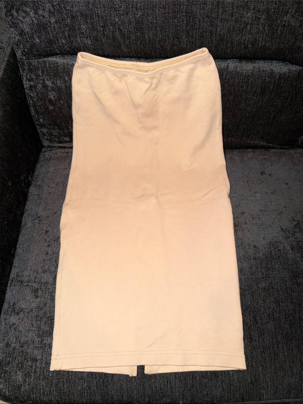 American Apparel Cream Pencil Midi Skirt